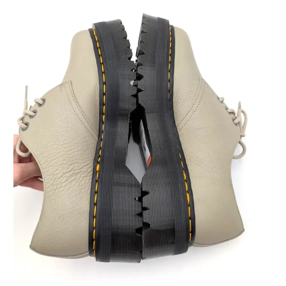 Dr. Martens 1461 Quad Platform Derby Shoes Unisex Vintage Taupe Size USW12/M11
